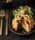 图像洋蓟& Croute野生蘑菇